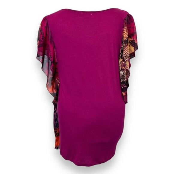 Live And Let Live Womens Plus Size 1X Drape Top Polyester/Rayon - Picture 4 of 9